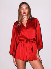 Ethereal Angel Sleeve Silk Robe
