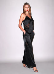 Silk Lace Lounge Pants Elegant Comfort