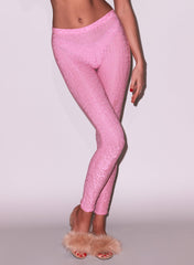 Butter Legging Butterfly Leopard Jacquard