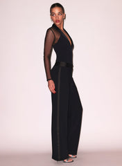 Satin Stripe Tuxedo Pant