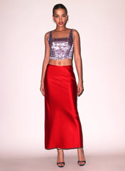 Romantic Rose Jacquard Corset Top