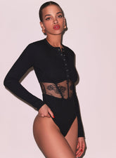 Floral Lace Underbust Bodysuit Romantic Lingerie