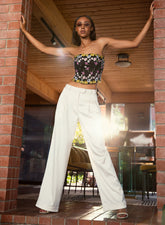 Satin Pleated Trousers