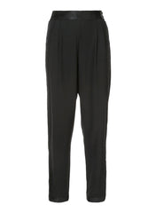 Silk Pleated Tuxedo Pants Elegant Evening Wear