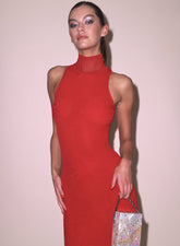 Lace Pointelle Racer Dress Sheer Elegance