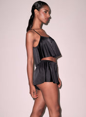 Luxe Flutter Cami Silk Charmeuse Top