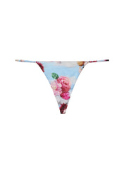 Dreamy Floral V String Silk Underwear