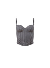 Pinstripe Bustier with Princess Seams