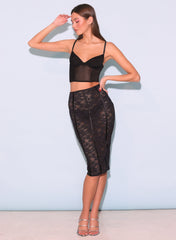 Mesh Longline Bustier Sheer Layering Piece