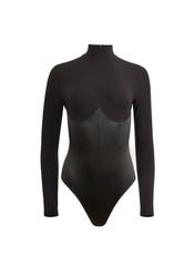 Mock Neck Bodysuit Elegant Evening Wear