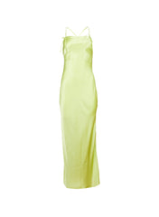 Open Back Maxi Slip Dress Silk Charmeuse Evening Elegance