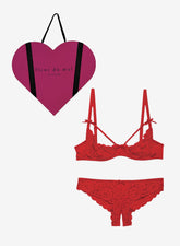 Rouge Lace Peekaboo Set