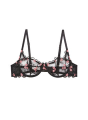 Romantic Rose Embroidery Balconette Bra