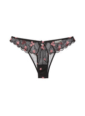 Floral Embroidery Cheeky with Sheer Mesh