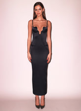 Plunge Cutout Dress with Silk Straps