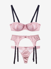 Rose Pink Silk Lingerie Set