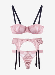 Rose Pink Silk Lingerie Set