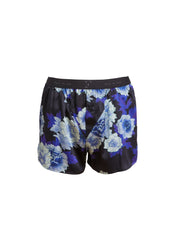 Luxe Silk Boxer Shorts with Japanese Floral Motif