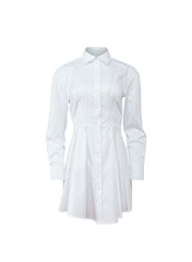 Classic Shirt Dress with Pleated Skirt