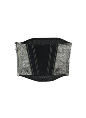 Silk Corset Top With Neon Stitching