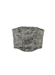 Silk Corset Top With Neon Stitching