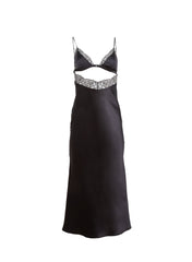 Beaded Rose Slip Dress Romantic Evening Silk Elegance