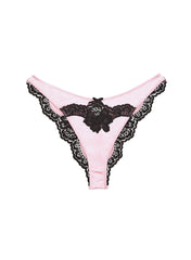 Silk Charmeuse Cheeky with Black Lace