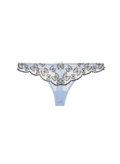 Farfalle Embroidery Thong Sheer Tulle Bow Detail
