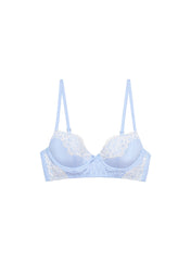 Lace Trimmed Demi Bra in Lightweight Cotton