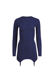 Ribbed Garter Mini Dress Lingerie Inspired Details