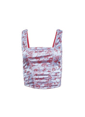 Romantic Rose Jacquard Corset Top