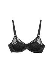 Silk Lined Bra with Top Stitch Detail