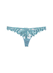 Velvet Lily Embroidery Thong