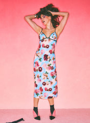 Dream of Floral Silk Dress