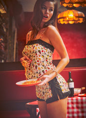 Silk Lace Cami with Italian Motifs