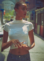 Floral Lace Pointelle Tee