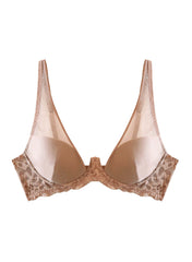 Sheer Lace Plunge Bra