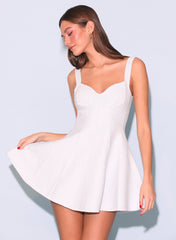Flared Mini Dress Sweetheart Neckline