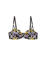 Floral Embroidered Balconette Bra