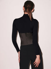 Mock Neck Bodysuit Elegant Evening Wear