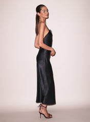 Open Back Silk Slip Dress Evening Elegance