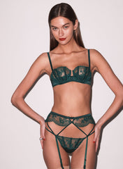 Lace V String Back Delicate Silk Trim