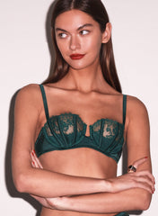 Lace Boned Balconette Bra