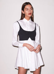 Cropped Tailored Vest with Back Belt Detail