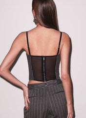 Pinstripe Bustier with Princess Seams
