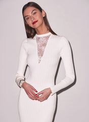 Quinn Midi Dress Soft Stretch Ribbed Knit