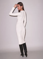 Quinn Midi Dress Soft Stretch Ribbed Knit