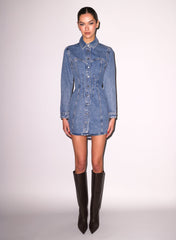 Denim Shirt Dress Casual Chic