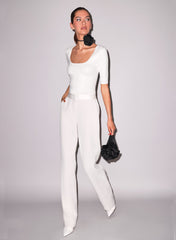 Sequin Knit Scoop Neck Top Sparkling Evening Glamour