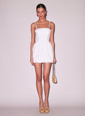 Flowy Corset Dress with Playful Bubble Skirt